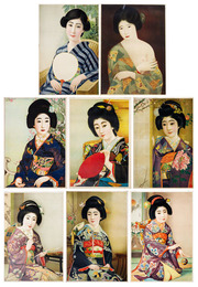 日本美人画見本ポスター　8枚