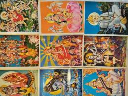 ヴィンテージ ヒンドゥー教ポスター  13枚一括
VISH PAN/HANUMAN AMBA BHERON/BHAKTA MARKANDEYA/Sri Sarawati/GAJALAXMI/CHARSAKTI/ARTHA NARESWARAR/SRI HANUMAN/AMBAJI/SHIV VISHPAN/KANDOBA/他