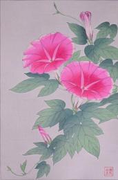 日本の花こよみ Floral Calendar of Japan  分売16  アサガオ 8tuki 
