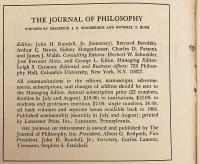 【英語洋書】 哲学ジャーナル 『The journal of philosophy』 71(21)(1974.12) ●論文別刷
