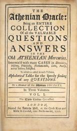 The Athenian Oracle.　アテネの神託 －『アシニアン・マーキュリー』誌より－（改訂第３版）本巻３冊補巻１冊