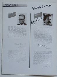 アルフレッド・エシュベ自筆サイン入り演奏会プログラム ウィーン・ヨハン・シュトラウス管弦楽団1988年度日本公演