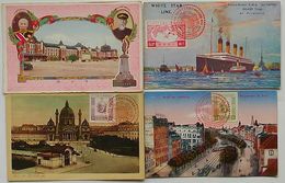 万国郵便連合加盟五十年紀念切手・消印付き絵葉書(絵葉書)