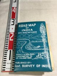ROAD MAP OF INDIA　with road distances