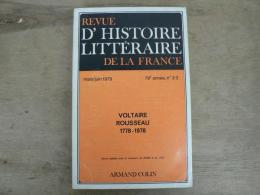 Revue d'histoire littéraire de la France mars/juin 1979