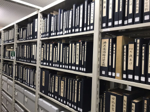 4_shelf lined with japanese books