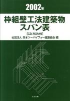 枠組壁工法建築物スパン表 2002年