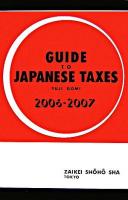 GUIDE TO JAPANESE TAXES 2006‐2007