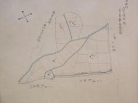 山形県羽前国東置賜郡中郡村大字時田字限地図　（明治26年）　肉筆彩色