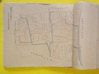 山形県羽前国東置賜郡中郡村大字時田字限地図　（明治26年）　肉筆彩色