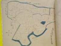 山形県羽前国東置賜郡中郡村大字時田字限地図　（明治26年）　肉筆彩色