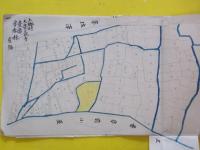 山形県東置賜郡上郷村所有地地図　（昭和9年）　肉筆彩色