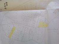 山形県東置賜郡上郷村所有地地図　（昭和9年）　肉筆彩色