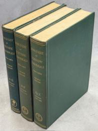 World List of Scientific Periodicals published in the Years 1900－1960