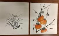 墨で描く四季の花