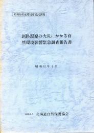 釧路湿原の火災にかかる自然環境影響緊急調査報告書