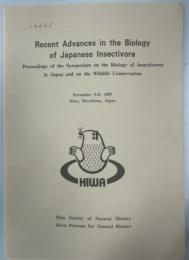 Recent advances in the biology of Japanese insectivora : proceedings of the Symposium on the Biology of Insectivores in Japan and on the Wildlife Conservation