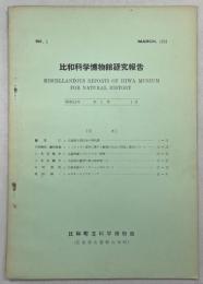 比和科学博物館研究報告
