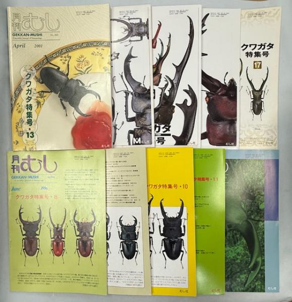 月刊むし ￼クワガタ特集号他 まとめ売り9冊 むし社 クワガタ