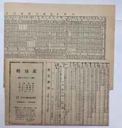 復刻版 時刻表 昭和20年7月1日現在/明治23年1月大日本全国各鉄道汽車発着時刻並賃金表 計2枚セット