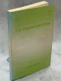 日本・中国植物名比較対照目録