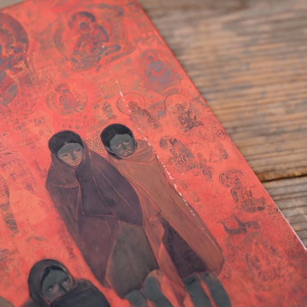高畑郁子、「一人ぼっち」、希少な画集より、 新品高級額装付