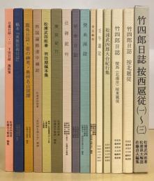 竹四郎日誌　按西扈従（1）～（3）／竹四郎日誌　按北扈従
／竹四郎日誌　按西（北海岸）按東扈従／松浦武四郎大台紀行集
／壬午遊記／辛巳紀行／癸未溟誌／甲申日記／己卯記行
／庚辰紀行／明治期稿本集／四国遍路道中雑誌／鹿角日誌 壺の碑考
／東奥沿海日誌／豆遊日誌二・三 下田日記 海防策