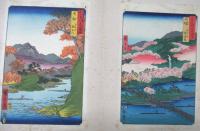 諸国六十余州名所図会　木版画全69枚揃　(目次頁はありません)