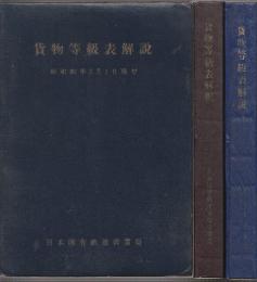 貨物等級表解説　昭和30年2月1日現行・昭和39年4月1日現行+貨物等級表解釈　昭和42年4月1日現行　３冊一括
