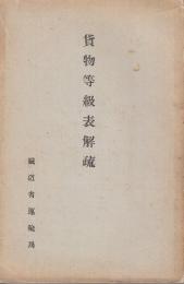 貨物等級表解疏　　大正14年