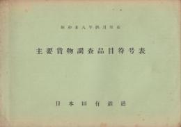 主要貨物調査品目符号表　昭和28年4月現在