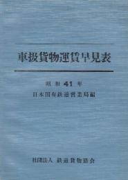 車扱貨物運賃早見表　昭和41年版