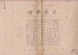 雪の統計　昭和16年12月1日ー昭和17年3月31日