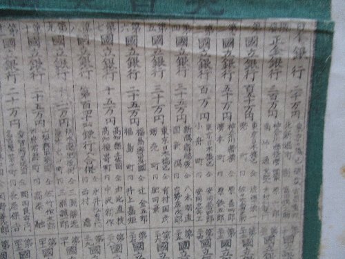 大日本大国立銀行一覧表 (明治20年版) / 古本、中古本、古書籍の通販は