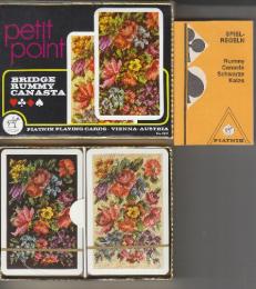 PIATNIK PLAYING CARDS・ＶＩＥＮＮＡ ・AUSTRIA花絵   (トランプ ２種２個（１箱))
