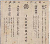 北海道鉄道株式会社開業広告　(函館ー小樽間)　５種類一括