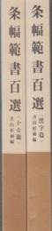 条幅範書百選 <かな篇><漢字篇>　全２冊揃