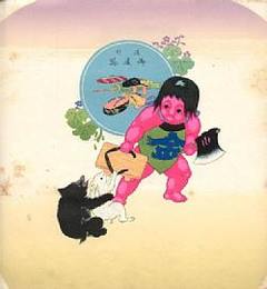 団扇絵石版画見本（明治ー昭和初期）