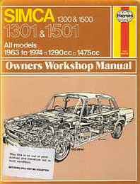 Simca 1300/ 1301 and 1500/ 1501（Owners Workshop Manual）/シムカ