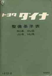 トヨタ ダイナ整備基準表　1972/2