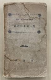 鉄道停車場一覧　昭和2年5月15日現在