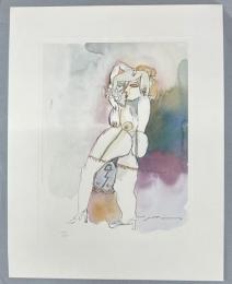 池田満寿夫版画　歩む女