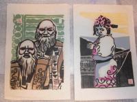 三兵版画　コタンの人々