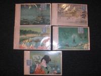 絵葉書　吉田初三郎　画伯筆／函館五勝　御絵はがき　／昭和11年7月1日　みなと祭り記念丸印