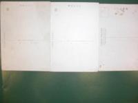 二科展美術展会　絵葉書　第22回　一枚／第23回　2枚／第24回　4枚／第25回　1枚／田口省吾・遠山陽子・横井禮市・野間仁根・山本直治・小山敬三・濱田葆光・田村孝之介／　／第11回日本美術展覧会　2枚　東山魁夷・中野和高／／帝国美術院第11回美術展覧会出品　1枚　伊原宇三郎／　