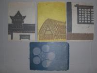 百萬文化圏 江戸村　【漉絵　絵葉書】　加賀二股