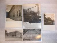 北海道大学 低温科学研究所の　棟上式、建前を記念した集合写真と思われます。　昭和17年11月27日　1942年撮影　写真裏に日付け記載／一番左が　中谷宇吉郎先生42歳　と思われます。主任研究員就任前の若いころの写真です。