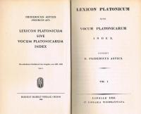 LEXICON PLATONICUM SIVE VOCUM PLATONICARUM INDEX vol.1