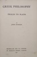 Greek Philosophy　Thales to Plato
