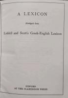 A Lexicon　Abridged from Liddell and Scott's Greek-English Lexicon